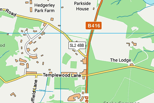 SL2 4BB map - OS VectorMap District (Ordnance Survey)