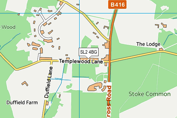 SL2 4BG map - OS VectorMap District (Ordnance Survey)