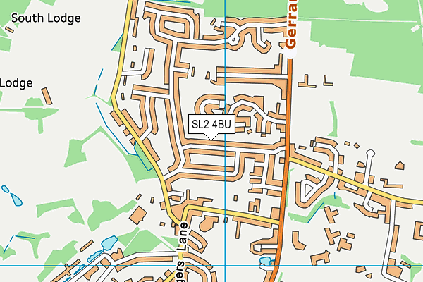 SL2 4BU map - OS VectorMap District (Ordnance Survey)