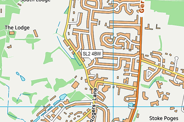 SL2 4BW map - OS VectorMap District (Ordnance Survey)