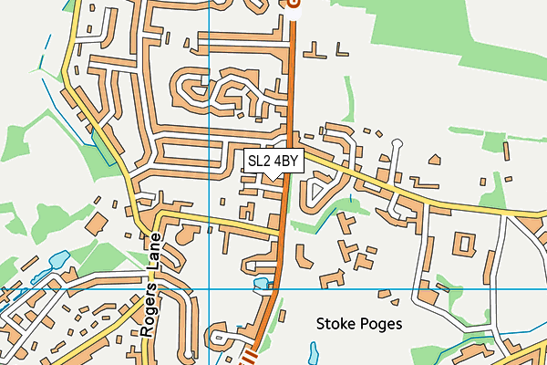 SL2 4BY map - OS VectorMap District (Ordnance Survey)