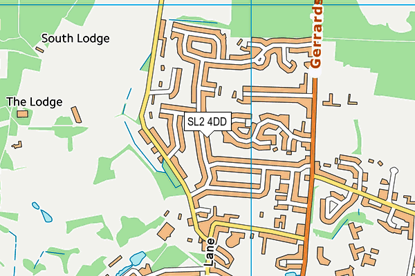 SL2 4DD map - OS VectorMap District (Ordnance Survey)