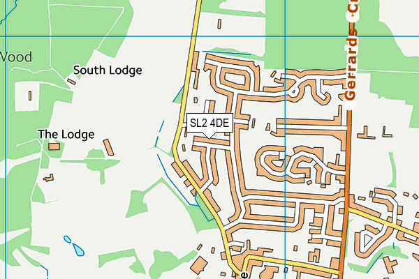 SL2 4DE map - OS VectorMap District (Ordnance Survey)