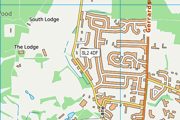 SL2 4DF map - OS VectorMap District (Ordnance Survey)