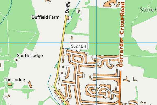SL2 4DH map - OS VectorMap District (Ordnance Survey)