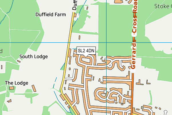 SL2 4DN map - OS VectorMap District (Ordnance Survey)