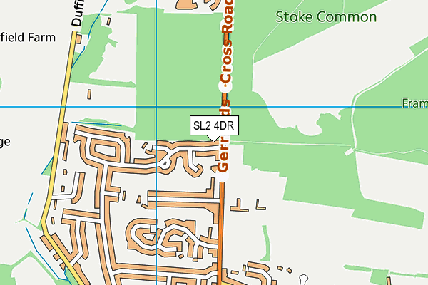SL2 4DR map - OS VectorMap District (Ordnance Survey)