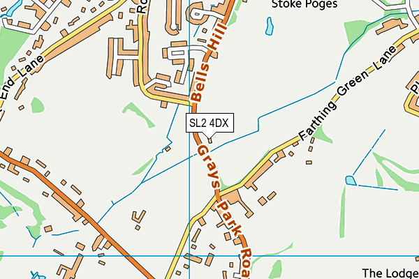 SL2 4DX map - OS VectorMap District (Ordnance Survey)