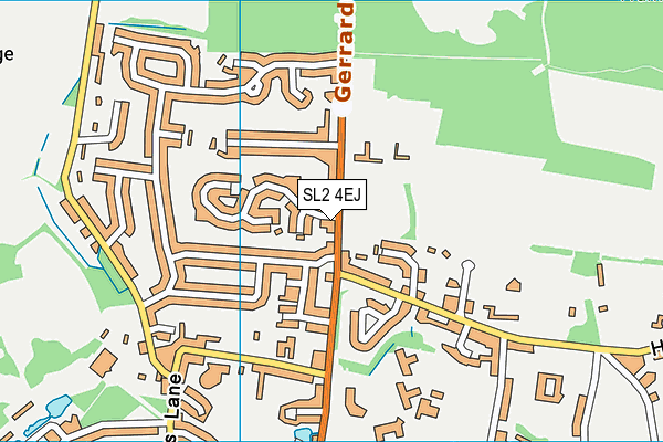 SL2 4EJ map - OS VectorMap District (Ordnance Survey)