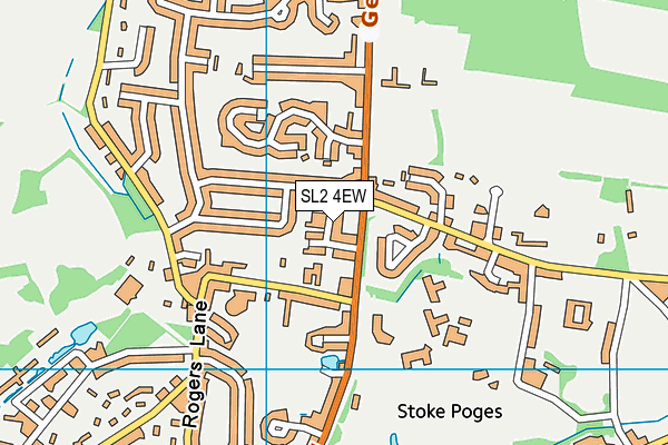 SL2 4EW map - OS VectorMap District (Ordnance Survey)