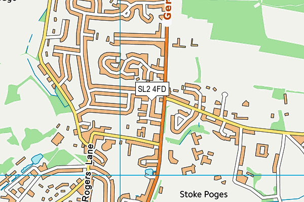SL2 4FD map - OS VectorMap District (Ordnance Survey)