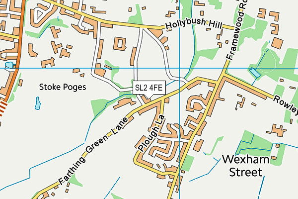 SL2 4FE map - OS VectorMap District (Ordnance Survey)
