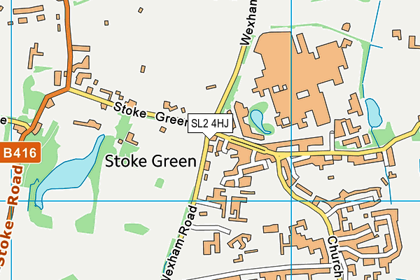 SL2 4HJ map - OS VectorMap District (Ordnance Survey)