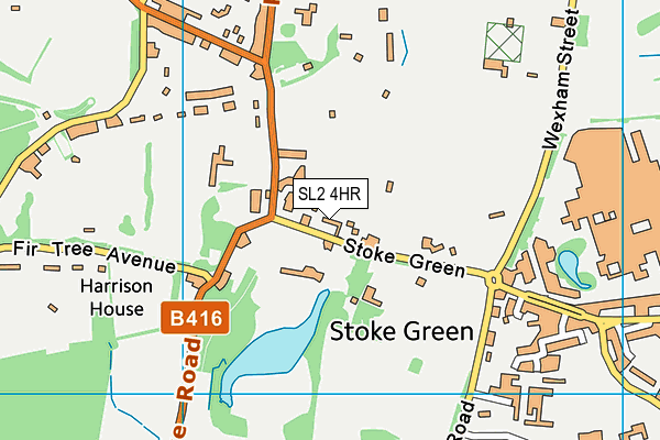 SL2 4HR map - OS VectorMap District (Ordnance Survey)