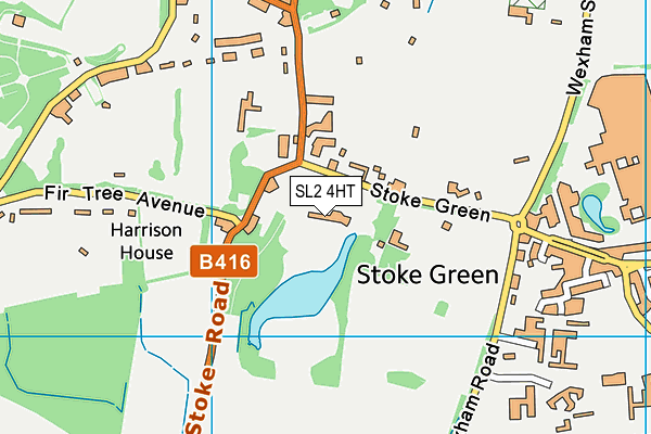 Stoke Green Cricket Club map (SL2 4HT) - OS VectorMap District (Ordnance Survey)