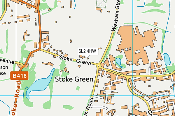 SL2 4HW map - OS VectorMap District (Ordnance Survey)