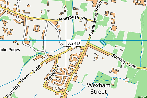 SL2 4JJ map - OS VectorMap District (Ordnance Survey)