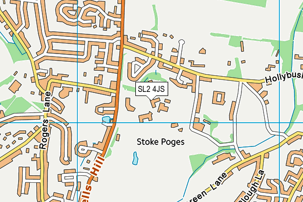 SL2 4JS map - OS VectorMap District (Ordnance Survey)