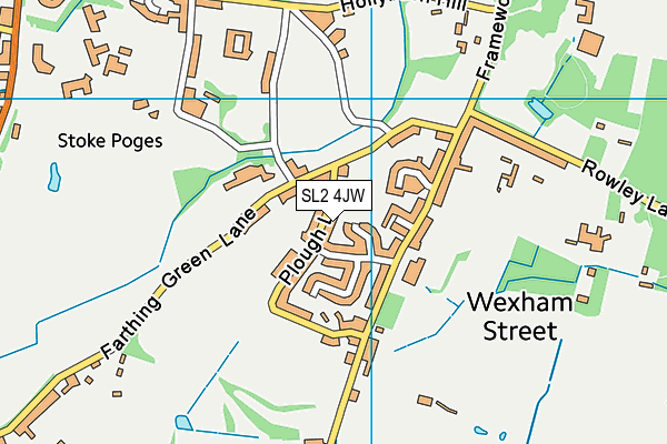 SL2 4JW map - OS VectorMap District (Ordnance Survey)