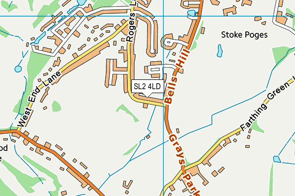 SL2 4LD map - OS VectorMap District (Ordnance Survey)