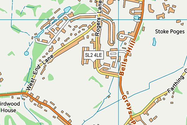 SL2 4LE map - OS VectorMap District (Ordnance Survey)
