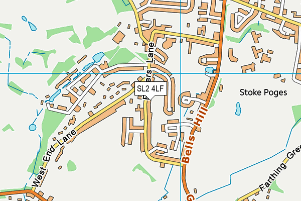 SL2 4LF map - OS VectorMap District (Ordnance Survey)