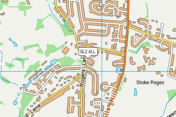 SL2 4LL map - OS VectorMap District (Ordnance Survey)