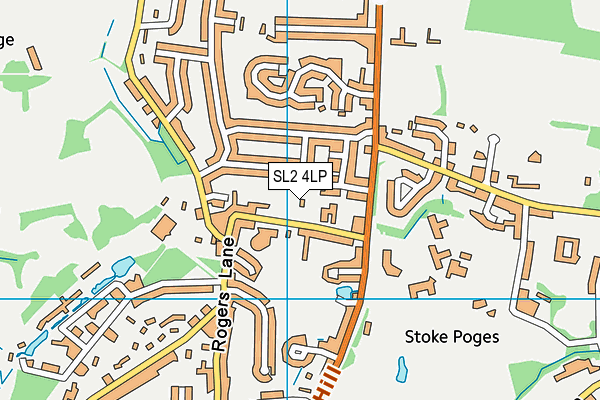 Stoke Poges Village Centre map (SL2 4LP) - OS VectorMap District (Ordnance Survey)