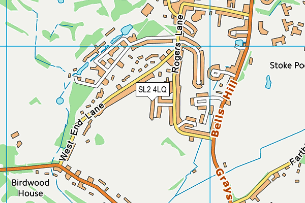 SL2 4LQ map - OS VectorMap District (Ordnance Survey)