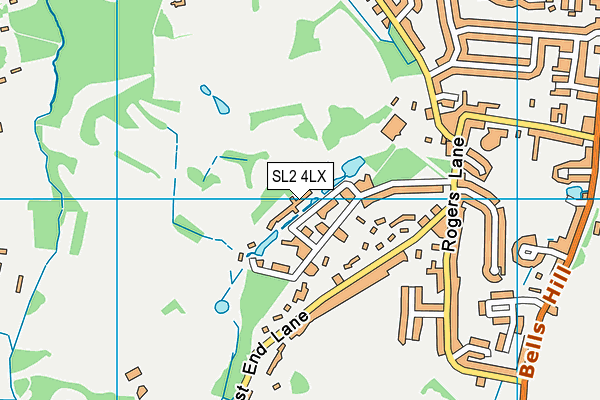 SL2 4LX map - OS VectorMap District (Ordnance Survey)