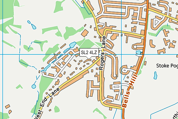 SL2 4LZ map - OS VectorMap District (Ordnance Survey)