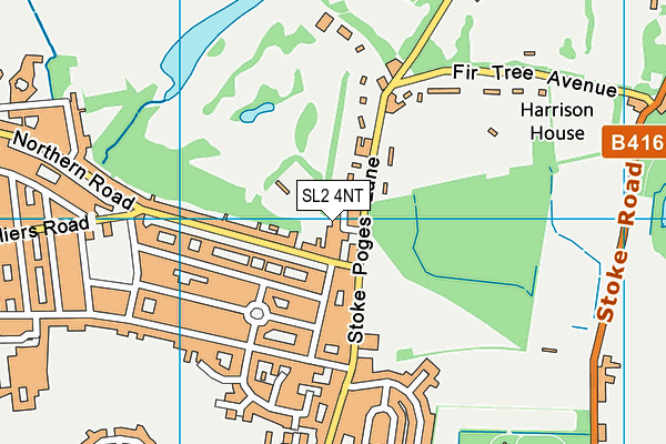 SL2 4NT map - OS VectorMap District (Ordnance Survey)