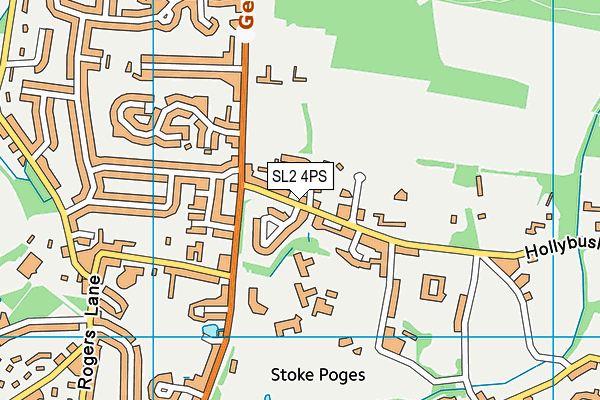 SL2 4PS map - OS VectorMap District (Ordnance Survey)