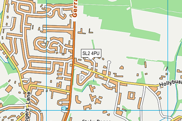 SL2 4PU map - OS VectorMap District (Ordnance Survey)