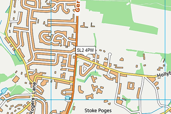 SL2 4PW map - OS VectorMap District (Ordnance Survey)