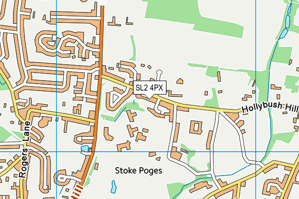 SL2 4PX map - OS VectorMap District (Ordnance Survey)