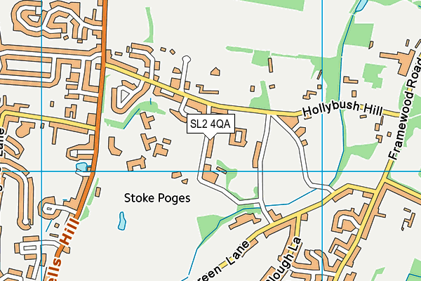 SL2 4QA map - OS VectorMap District (Ordnance Survey)