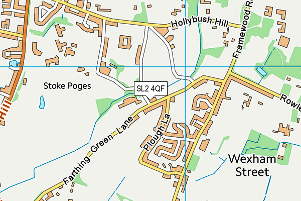 SL2 4QF map - OS VectorMap District (Ordnance Survey)