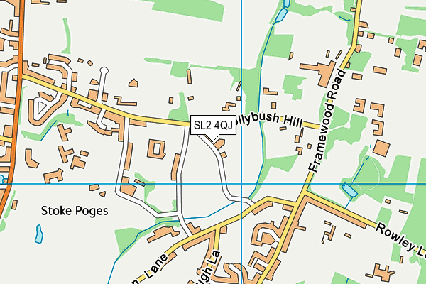 SL2 4QJ map - OS VectorMap District (Ordnance Survey)
