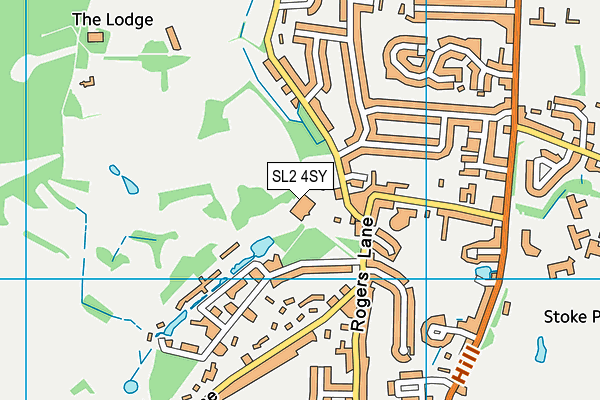 SL2 4SY map - OS VectorMap District (Ordnance Survey)