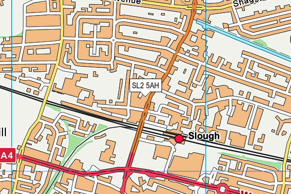 SL2 5AH map - OS VectorMap District (Ordnance Survey)