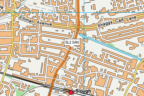 SL2 5AN map - OS VectorMap District (Ordnance Survey)