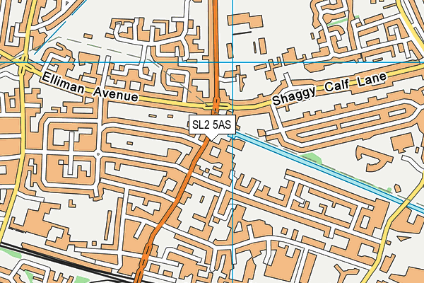 SL2 5AS map - OS VectorMap District (Ordnance Survey)