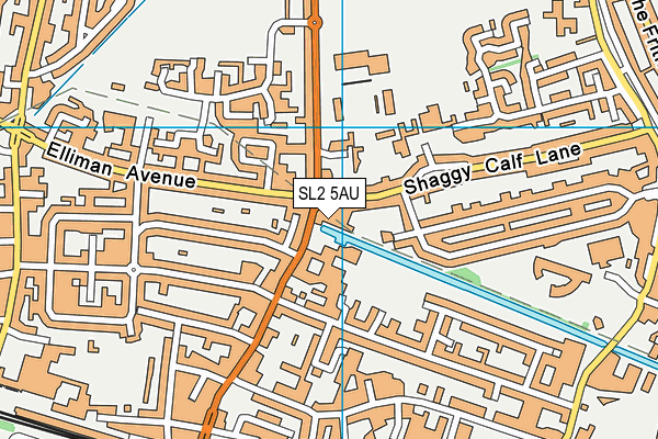 SL2 5AU map - OS VectorMap District (Ordnance Survey)