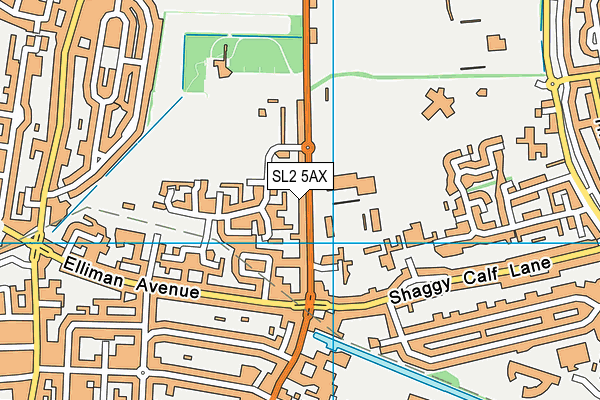 SL2 5AX map - OS VectorMap District (Ordnance Survey)