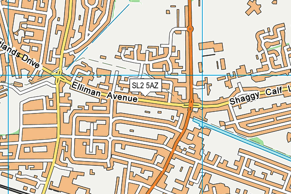 SL2 5AZ map - OS VectorMap District (Ordnance Survey)