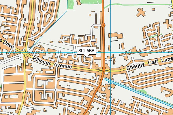 SL2 5BB map - OS VectorMap District (Ordnance Survey)