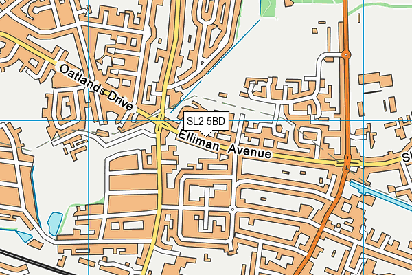 SL2 5BD map - OS VectorMap District (Ordnance Survey)