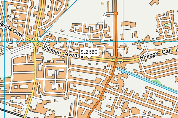 SL2 5BG map - OS VectorMap District (Ordnance Survey)