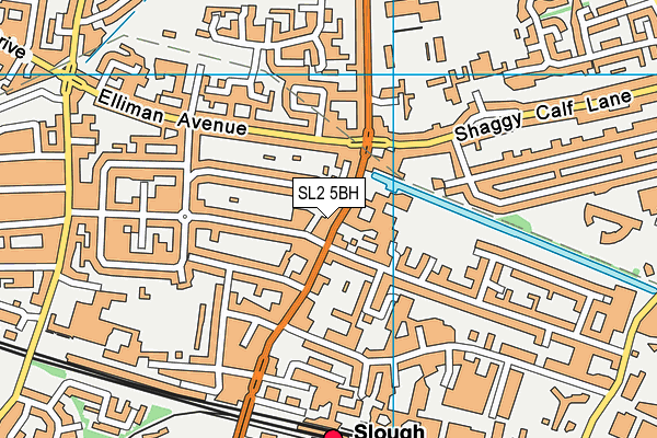 SL2 5BH map - OS VectorMap District (Ordnance Survey)